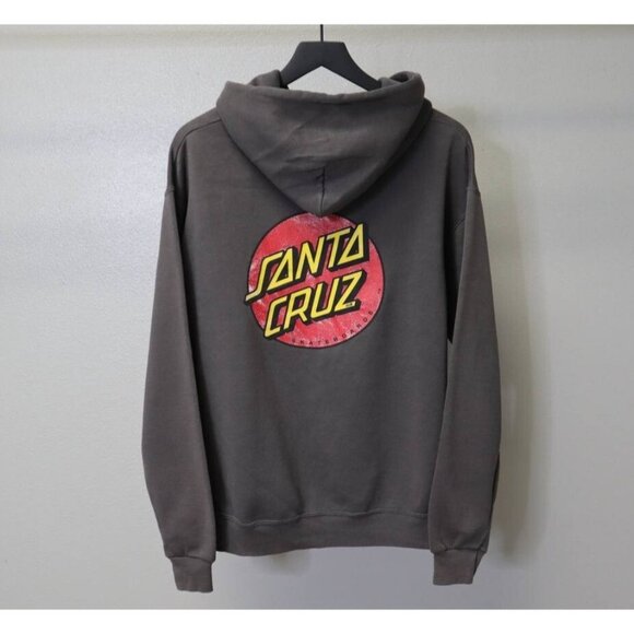 Vtg 90s Santa Cruz Skateboards Hoodie Sweatshirt Size M NHS